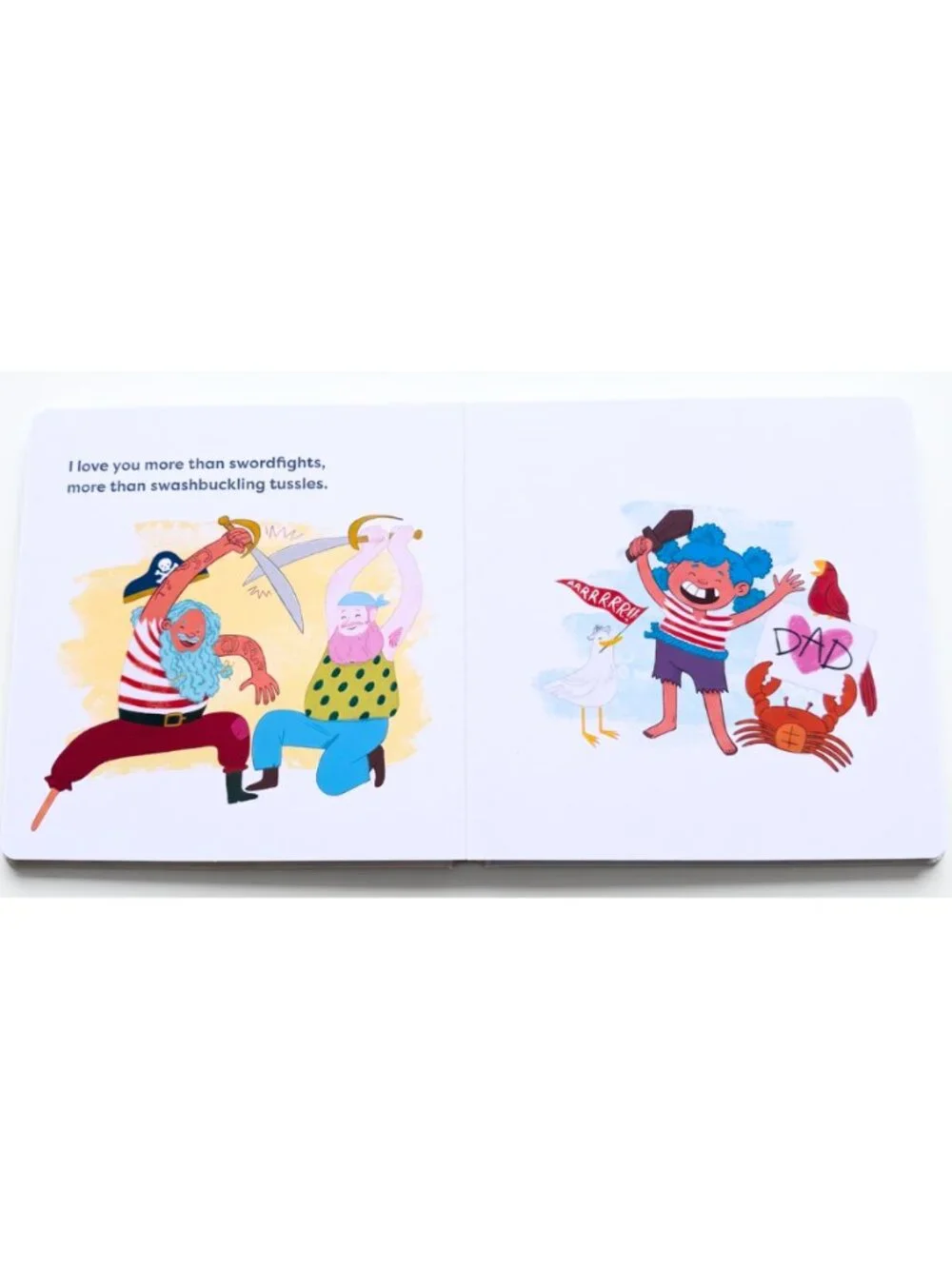 BOARD BOOK Pirates and Dad - I Love You More than Plunder by Kyle Sullivan - EUC